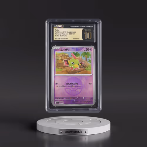 2024 High Class Pack: Terastal Fest ex - sv8a #060/187 Natu - Poké Ball Holo (CGC 10 PRISTINE)