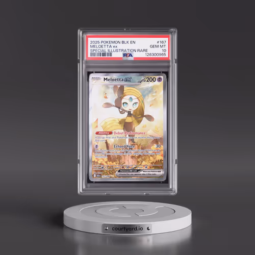 2025 Pokémon Blk EN-Black Bolt #167 Meloetta EX - Holo Special Illustration Rare (PSA 10 GEM MINT)