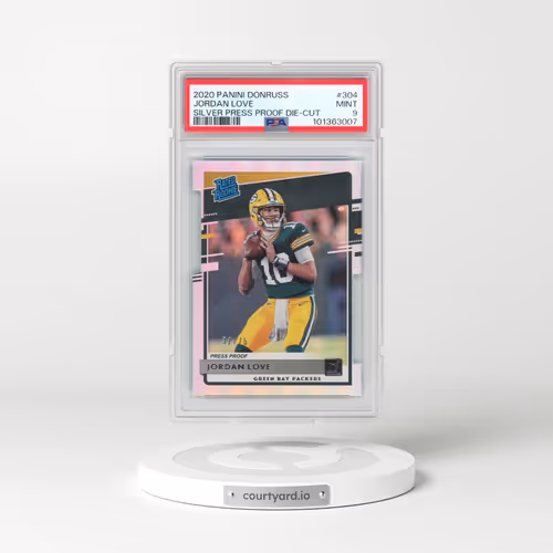 2020 Panini Donruss #304 Jordan Love - Silver Press Proof Die-Cut (PSA 9 MINT)
