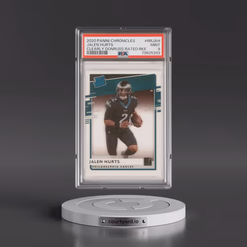 2020 Panini Chronicles Clearly Donruss Rated Rookies #RRJAH Jalen Hurts (PSA 9 MINT)