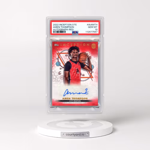 2022 Topps Inception Ote Overtime Elite Autographs #IAAMT4 Amen Thompson - Red (PSA 10 GEM MINT)