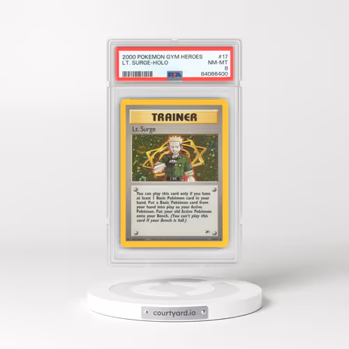 2000 Gym Heroes #17 LT. Surge - Holo (PSA 8 NM-MT)