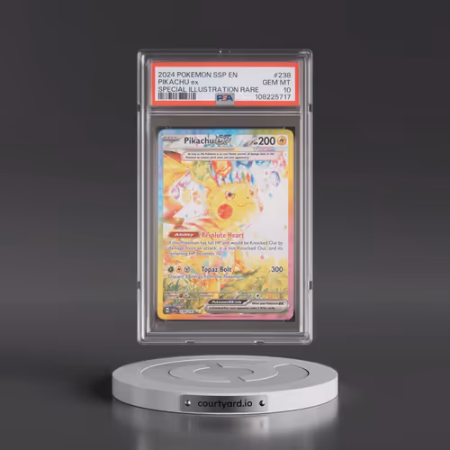 2024 Pokémon Ssp EN-Surging Sparks #238 Pikachu EX - Holo Special Illustration Rare (PSA 10 GEM MINT