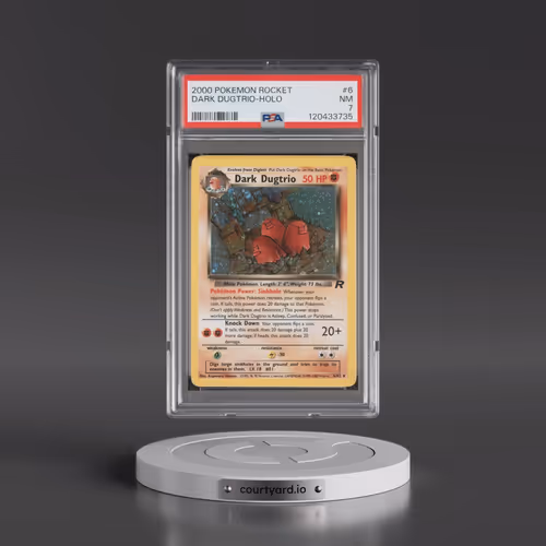 2000 Pokémon Rocket #6 Dark Dugtrio - Holo (PSA 7 NM)