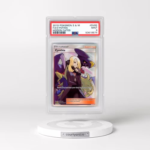 2019 Pokémon Sun & Moon Hidden Fates #SV82 Cynthia - Full Art (PSA 9 MINT)