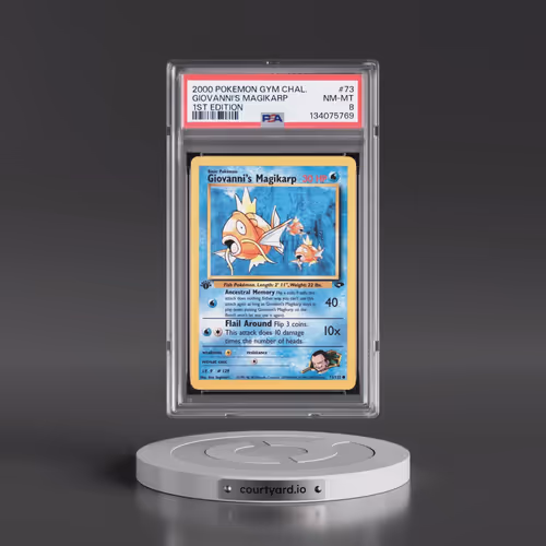 2000 Pokémon Gym Challenge #73 Giovanni's Magikarp - 1st Edition (PSA 8 NM-MT)