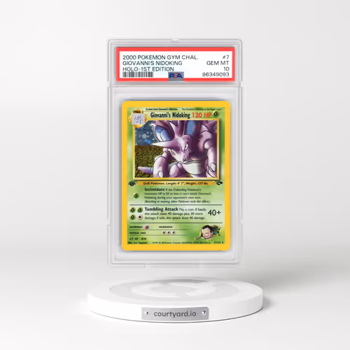 2000 Pokémon Gym Challenge #7 Giovanni's Nidoking - 1st Edition Holo (PSA 10 GEM MINT)