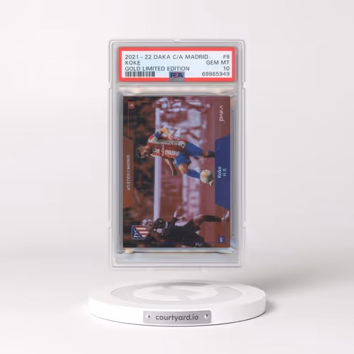 2021-2022 Daka Club Atletico de Madrid #9 Koke - Gold Limited Edition (PSA 10 GEM MINT)