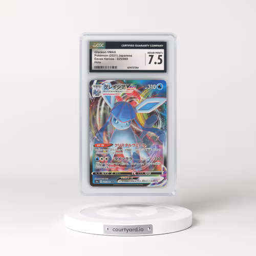 2021 Eevee Heroes #025/069 Glaceon VMAX - Holo (CGC 7.5 NM+)