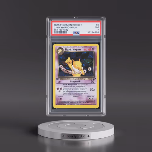 2000 Pokémon Rocket #9 Dark Hypno - 1st Edition Holo (PSA 7 NM)