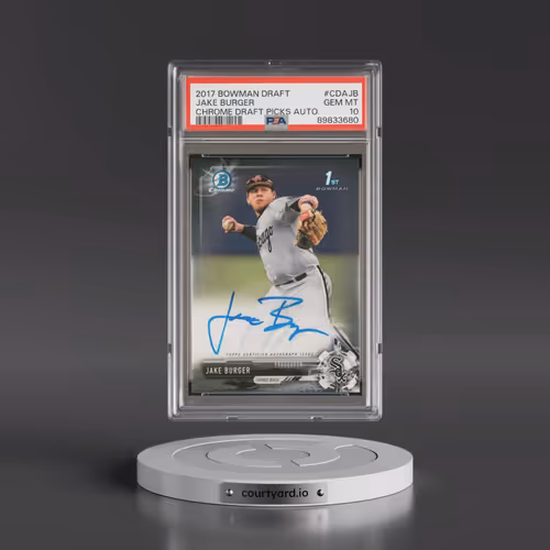 2017 Bowman Draft Chrome Draft Picks Autographs #CDAJB Jake Burger (PSA 10 GEM MINT)