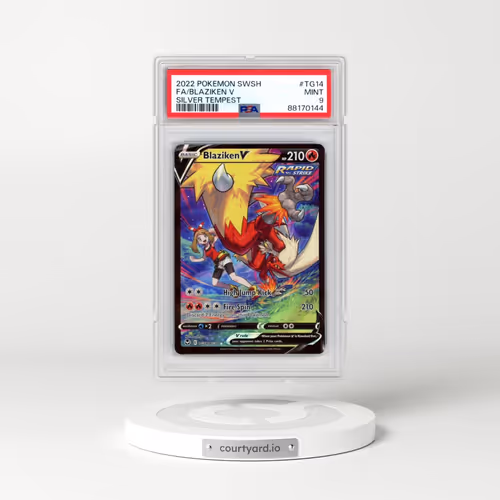 2022 Pokémon Sword & Shield Silver Tempest #TG14 Blaziken V - Holo Full Art (PSA 9 MINT)