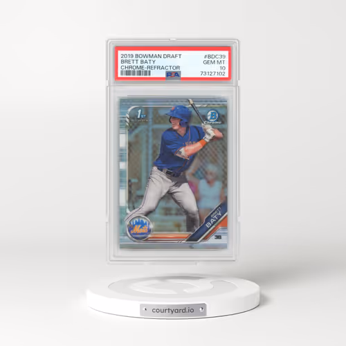 2019 Bowman Draft #BDC39 Brett Baty - Chrome-Refractor (PSA 10 GEM MINT)