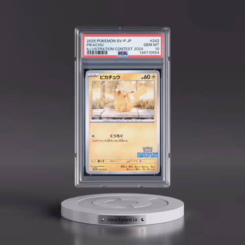 2025 Pokémon SV-P Promo #242 Pikachu - Illustration Contest 2024 (PSA 10 GEM MINT)