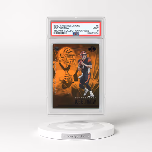 2020 Panini Illusions #5 Joe Burrow - Trophy Collection Orange (PSA 9 MINT)
