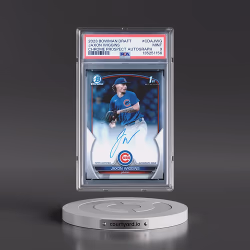 2023 Bowman Draft Chrome Prospect Autograph #CDAJWG Jaxon Wiggins (PSA 9 MINT)