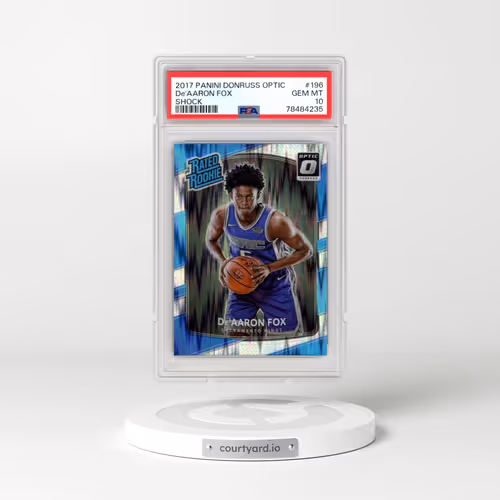2017 Panini Donruss Optic #196 DE'Aaron Fox - Shock (PSA 10 GEM MINT)