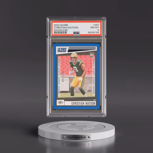 2022 Panini Score #367 Christian Watson - Showcase (PSA 8 NM-MT)
