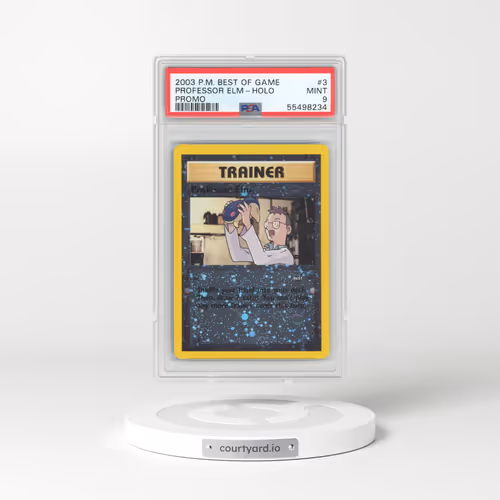 2003 Pokémon Best of Game Promo #3 Professor Elm - Reverse Foil (PSA 9 MINT)