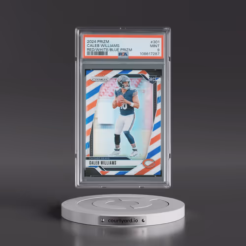 2024 Panini Prizm #301 Caleb Williams - Red/White/Blue Prizm (PSA 9 MINT)