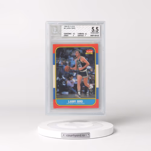 1986 Fleer #9 Larry Bird (BGS 5.5 EX+)