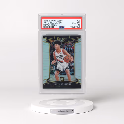 2018 Panini Select #39 Anfernee Simons - Silver Prizm (PSA 10 GEM MINT)