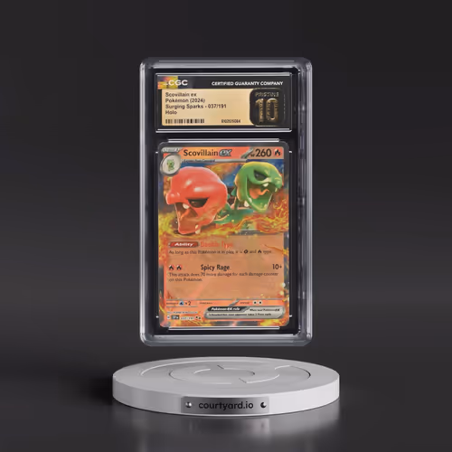 2024 Surging Sparks - SSP EN #037/191 Scovillain ex - Holo (CGC 10 PRISTINE)