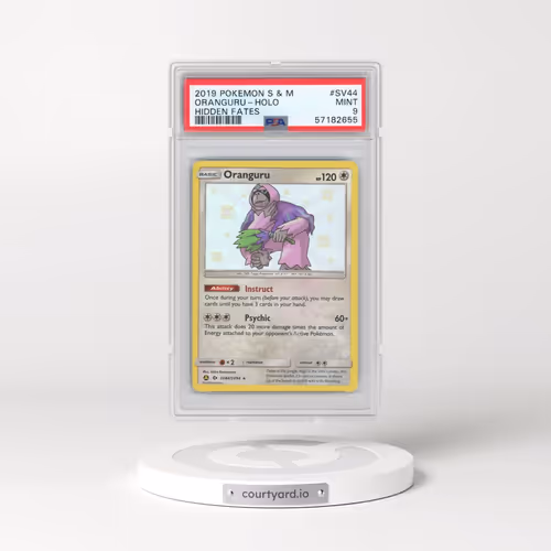 2019 Pokémon Sun & Moon Hidden Fates #SV44 Oranguru - Holo (PSA 9 MINT)