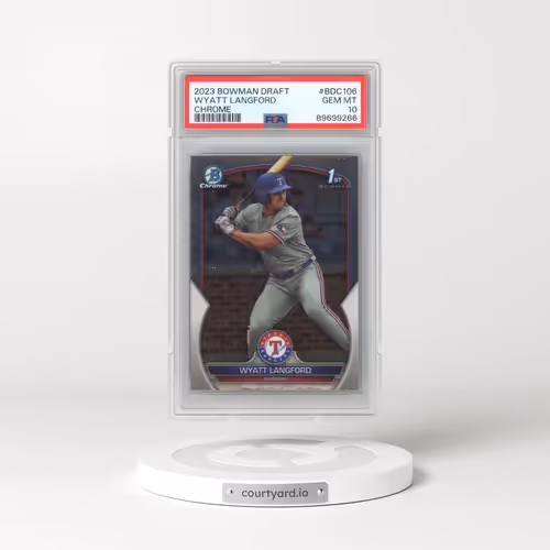 2023 Bowman Draft #BDC106 Wyatt Langford - Chrome (PSA 10 GEM MINT)