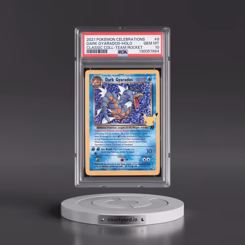 2021 Pokémon Celebrations Classic Collection #8 Dark Gyarados - Holo (PSA 10 GEM MINT)