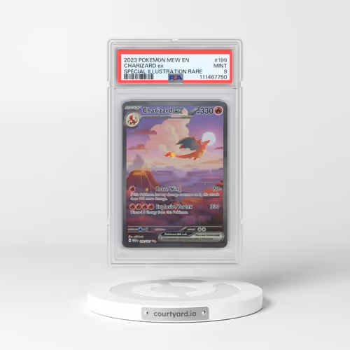 2023 Pokémon Mew EN-151 #199 Charizard EX - Holo Special Illustration Rare (PSA 9 MINT)