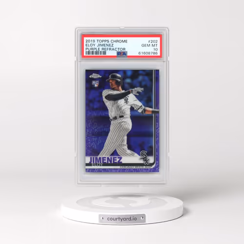2019 Topps Chrome #202 Eloy Jimenez - Purple Refractor (PSA 10 GEM MINT)