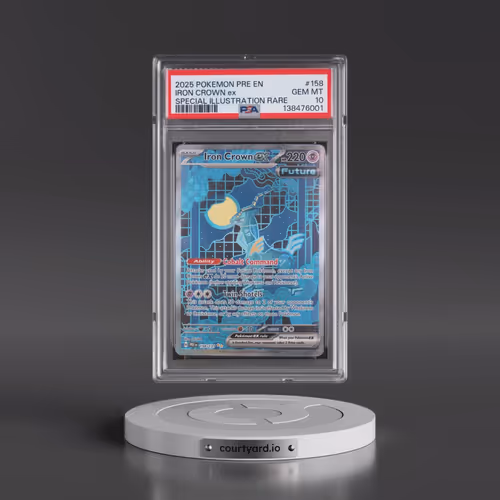 2025 Pokémon Pre EN-Prismatic Evolutions #158 Iron Crown EX - Holo Special Illustration Rare (PSA 10