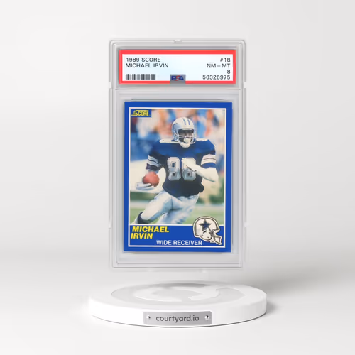 1989 Score #18 Michael Irvin (PSA 8 NM-MT)