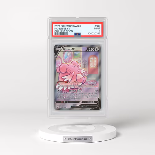 2021 Pokémon Sword & Shield Chilling Reign #183 Blissey V - Holo Full Art (PSA 9 MINT)