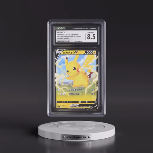 2021 SWSH Family Pokémon Card Game #019/053 Pikachu V - Pikachu V Deck (Non Holo) (CGC 8.5 NM-MT+)