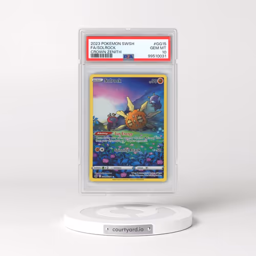 2023 Pokémon Sword and Shield Crown Zenith #GG15 Solrock - Full Art (PSA 10 GEM MINT)