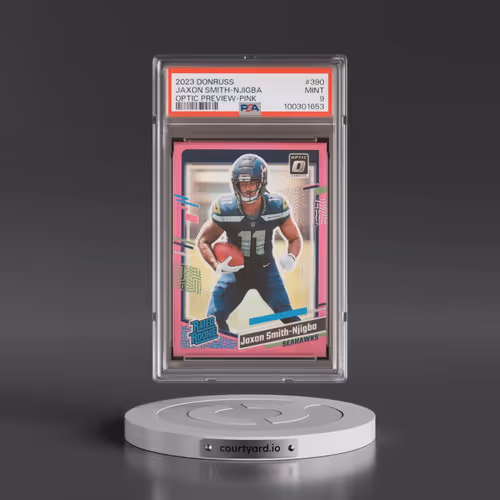 2023 Panini Donruss #390 Jaxon Smith-Njigba - Optic Preview-Pink (PSA 9 MINT)