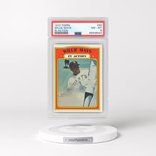 1972 Topps #50 Willie Mays - In Action (PSA 8 NM-MT)