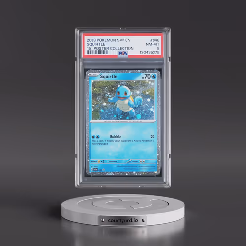 2023 Pokémon Svp EN-SV Black Star Promo #048 Squirtle - 151 Poster Collection (PSA 8 NM-MT)