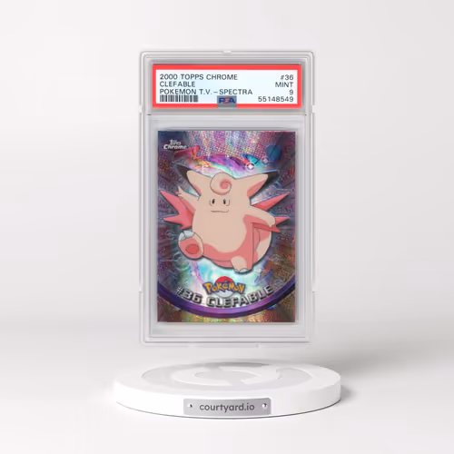 2000 Topps Chrome Pokémon T.V. #36 Clefable - Spectra (PSA 9 MINT)