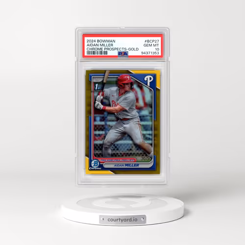 2024 Bowman Chrome Prospects #BCP27 Aidan Miller - Gold Refractor (PSA 10 GEM MINT)