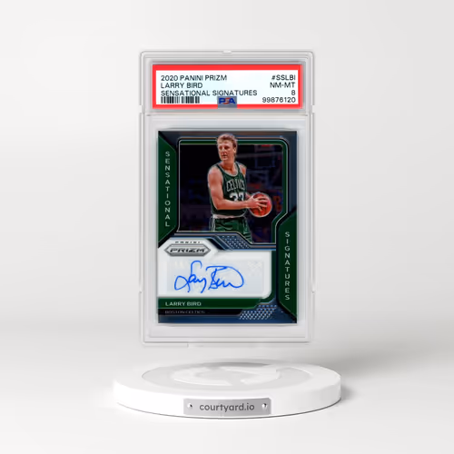 2020 Panini Prizm Sensational Signatures #SSLBI Larry Bird (PSA 8 NM-MT)