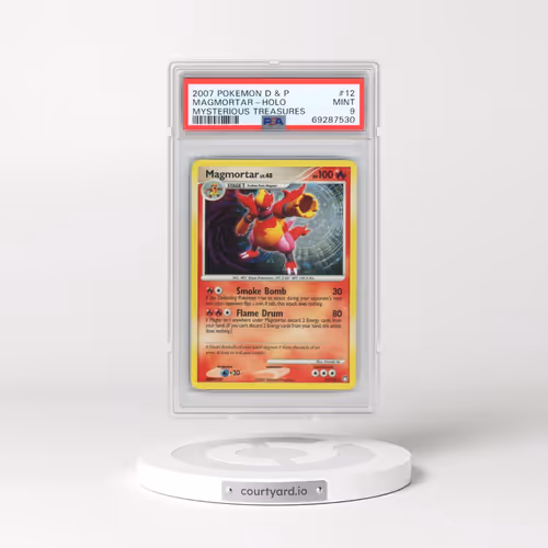 2007 Pokémon Diamond & Pearl Mysterious Treasures #12 Magmortar - Holo (PSA 9 MINT)