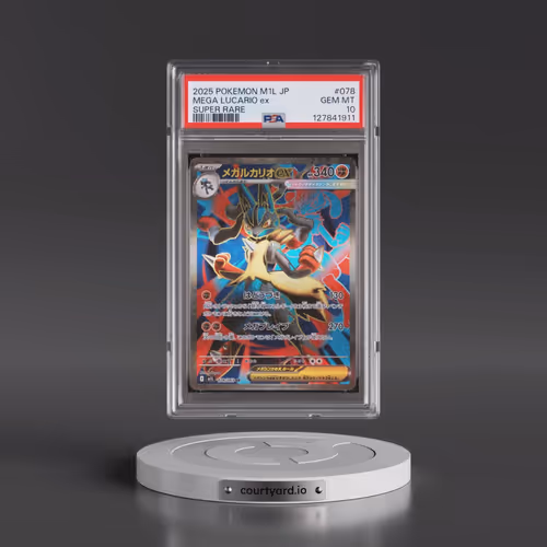 2025 Pokémon M1l-Mega Brave #078 Mega Lucario EX - Holo Super Rare (PSA 10 GEM MINT)