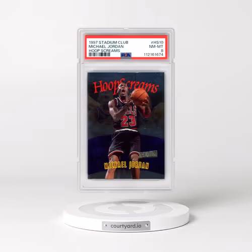 1997 Stadium Club Hoop Screams #HS10 Michael Jordan (PSA 8 NM-MT)