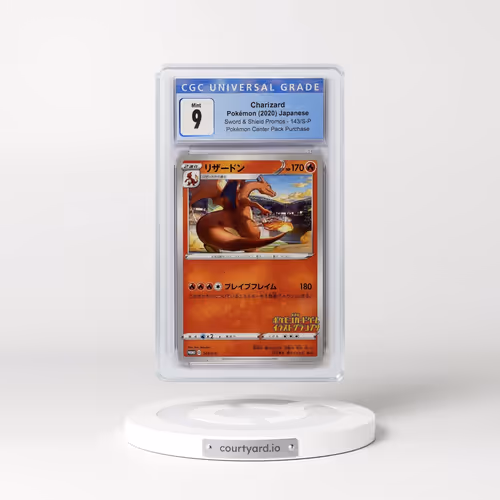 2019 Sword & Shield Promos #143/S-P Charizard - Pokémon Center Pack Purchase (CGC 9 MINT)