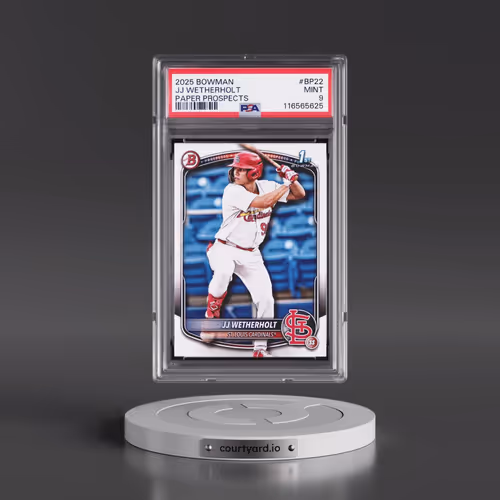 2025 Bowman Paper Prospects #BP22 JJ Wetherholt (PSA 9 MINT)