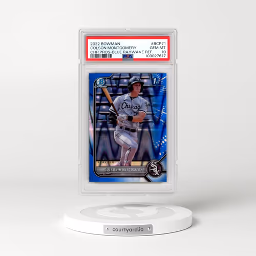 2022 Bowman Chrome Prospects #BCP71 Colson Montgomery - Blue Raywave Refractor (PSA 10 GEM MINT)