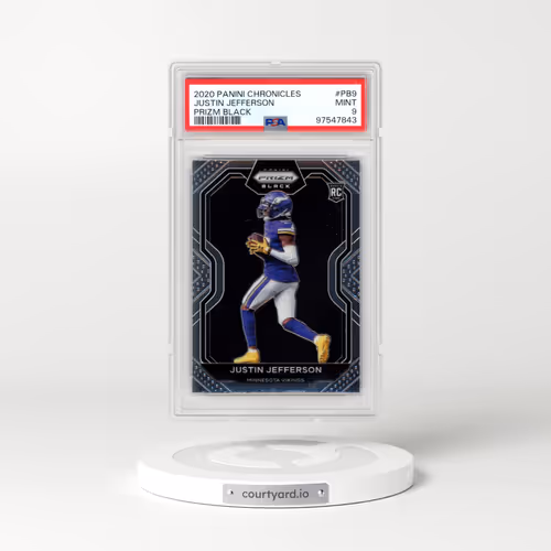 2020 Panini Chronicles Prizm Black #PB9 Justin Jefferson (PSA 9 MINT)